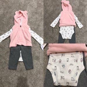 Dancing Kitten Outfit with Furry Vest with Ears